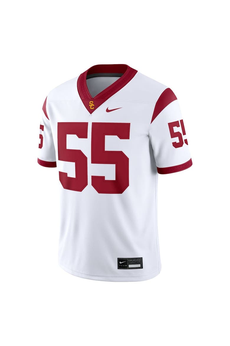 Men's Nike #55 White USC Trojans Limited Away Game Jersey, Alternate, color, White
