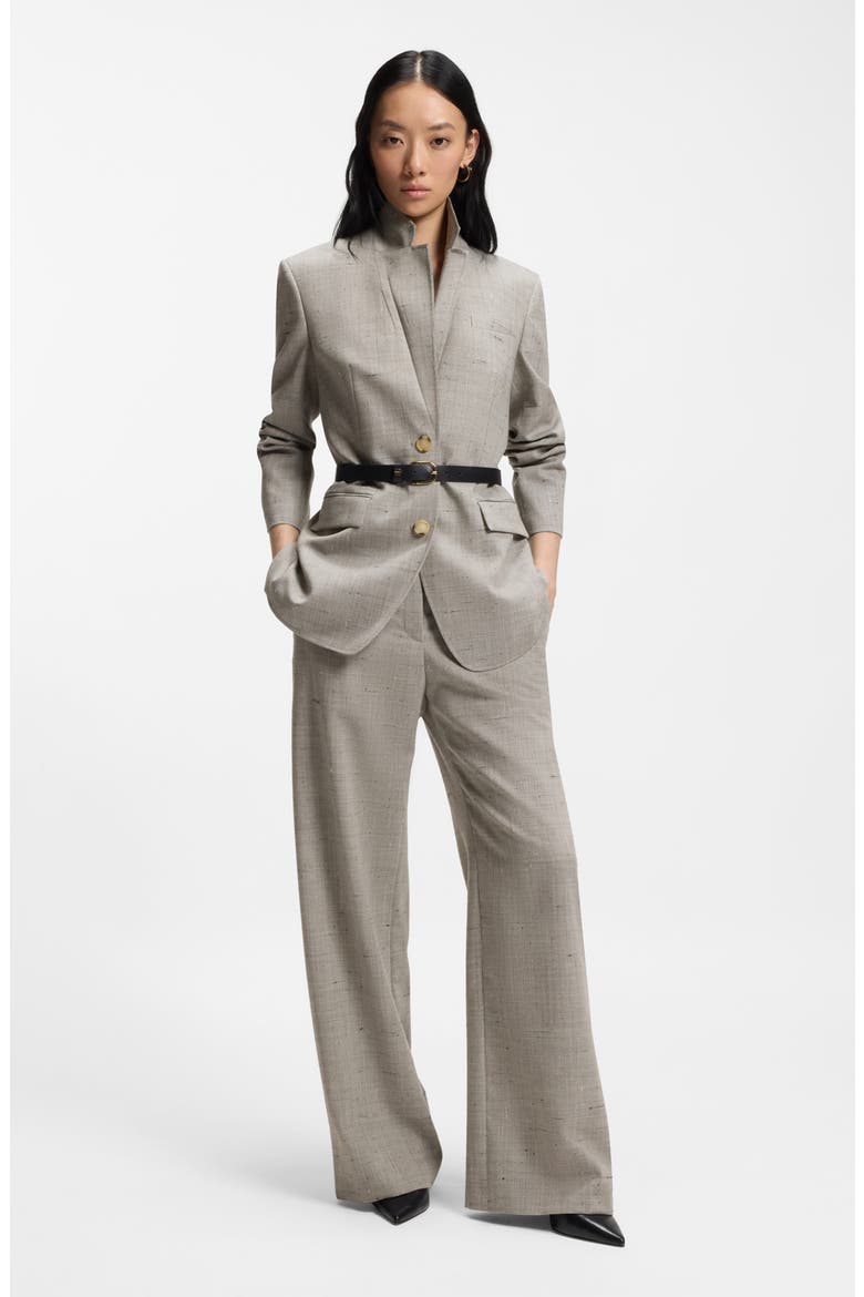 Jemma One-Button Blazer, Alternate, color, PUMICE WOOL TEXTURE