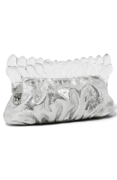 Alexis Bittar The Pouf Clutch In Silver