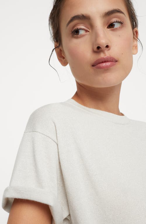 Brunello Cucinelli Cashmere And Silk Lightweight Sweater In White