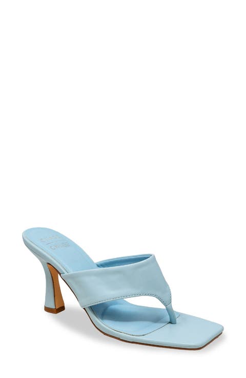 Cielle Thong Strap Flared Heel Sandal