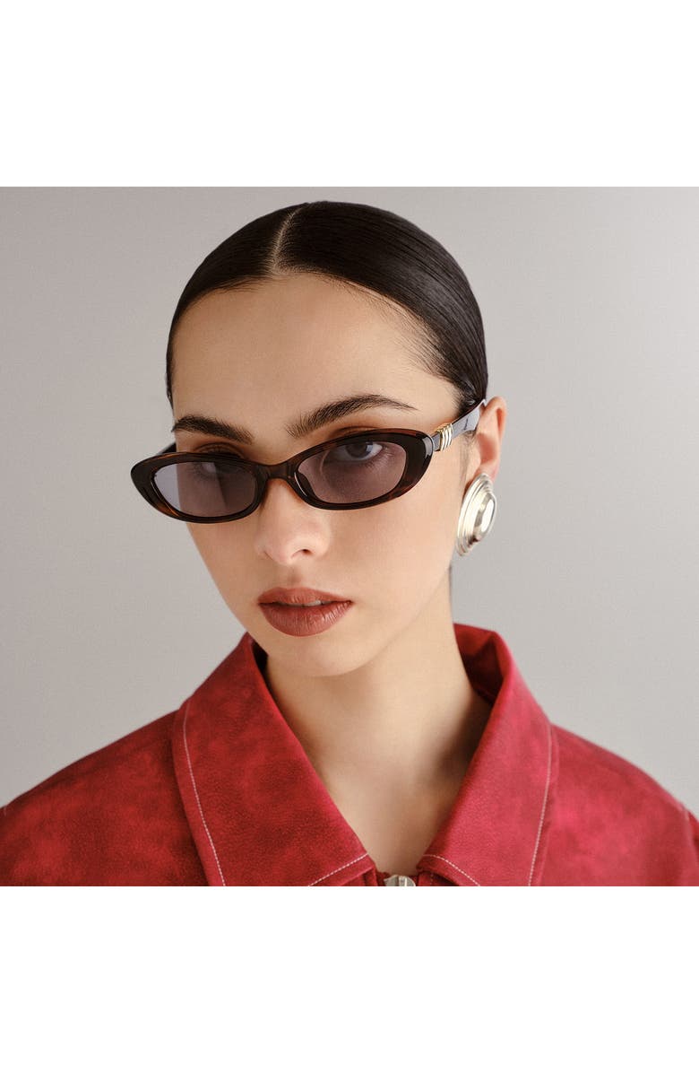 Le Specs The Whisperer 52mm Cat Eye Sunglasses, Alternate, color, Dark Tort/ Smoke Tint