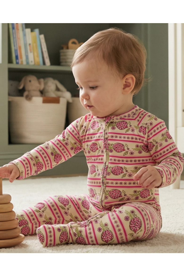 Long Sleeve Buttery Soft Sleeper, Alternate, color, Pomegranate Soiree