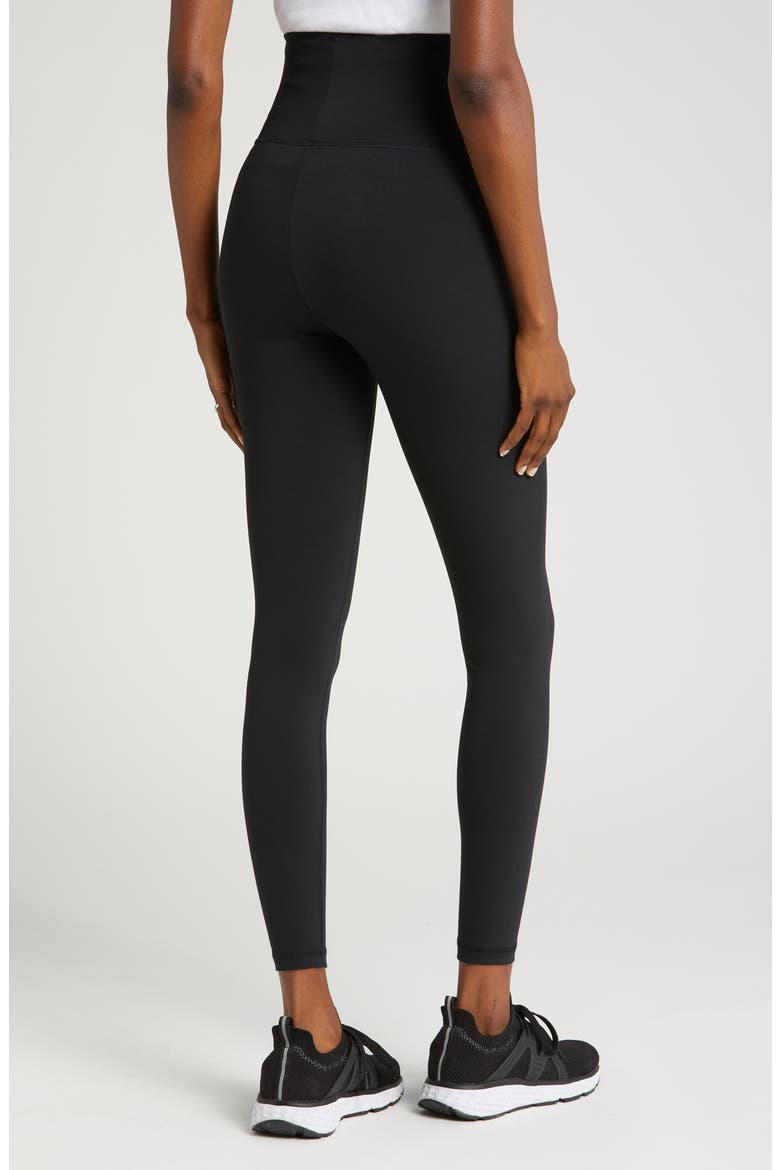 Women's Maternity Stretch Leggings with Bump-Friendly Phone Pocket, Alternate, color, BLACK