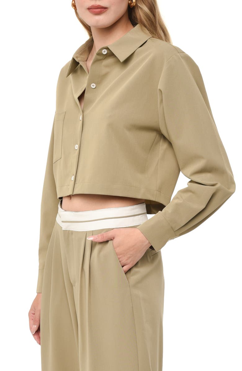 WAYF Crop Shirt, Alternate, color, 