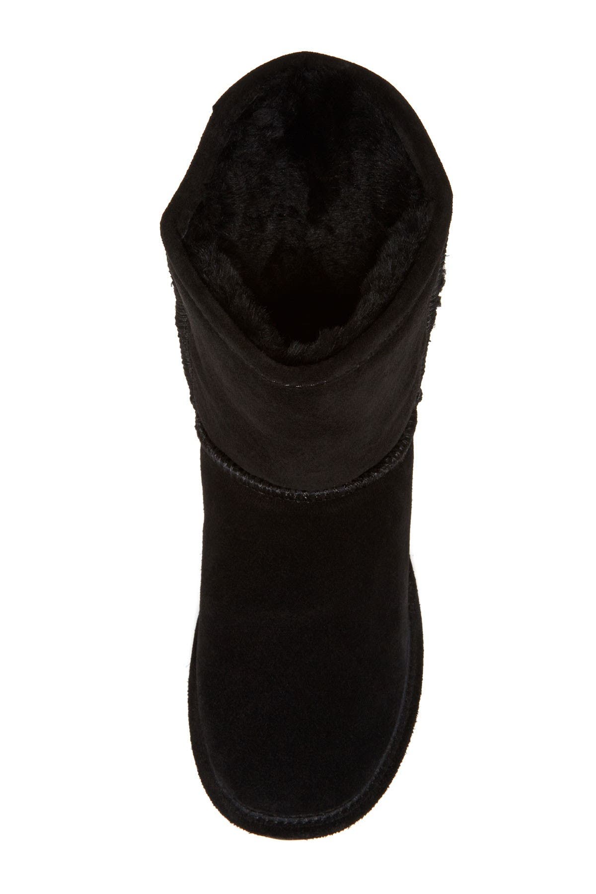 BEARPAW Emma Short Genuine Sheepskin Lined Boot, Alternate, color, Black Ii