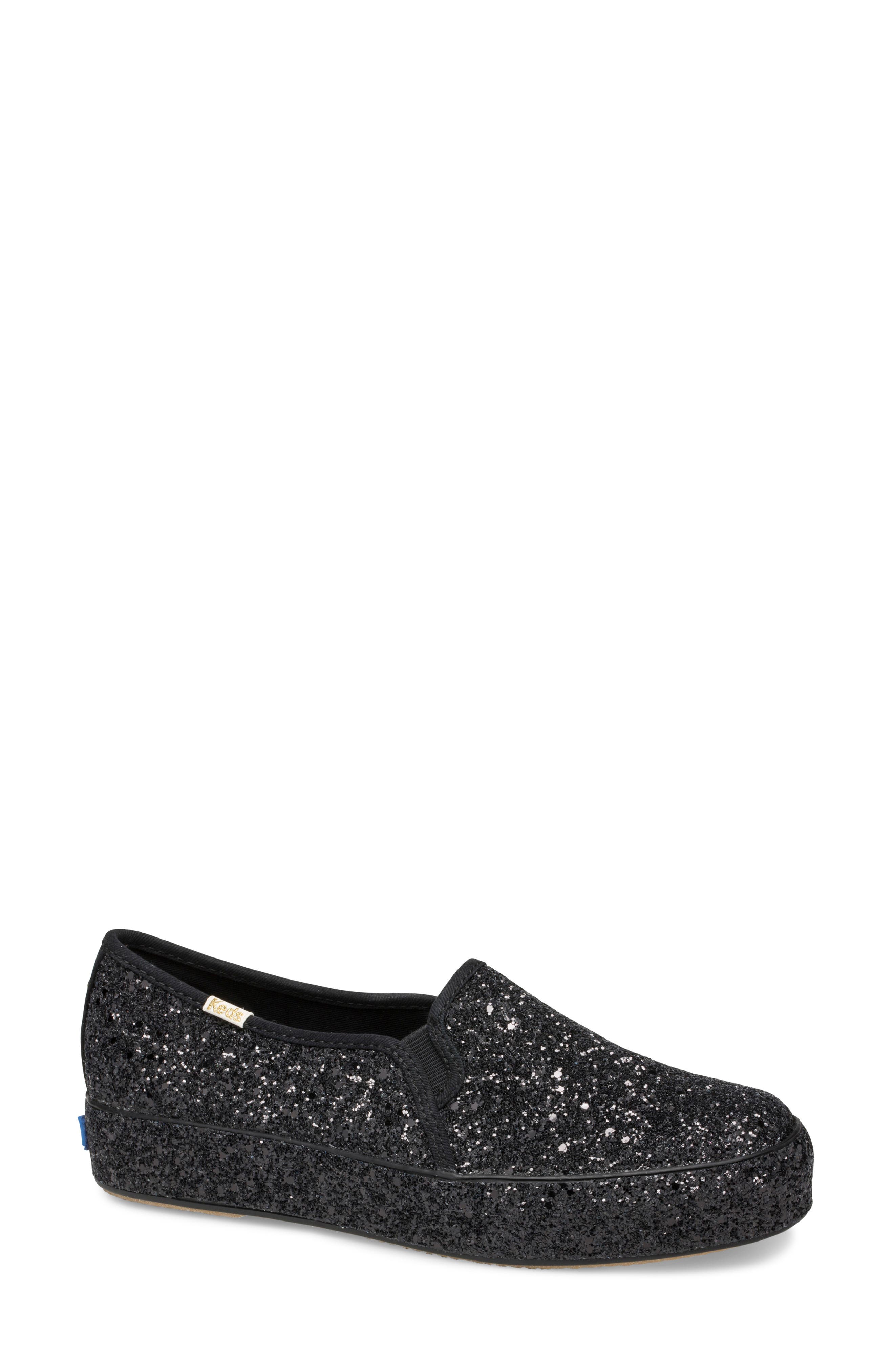 Keds<sup>®</sup> x kate spade new york triple decker allover glitter slip-on sneaker, Main, color, 
