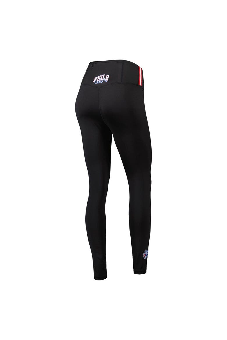Women's Pro Standard Black Philadelphia 76ers Classics Lux Leggings, Alternate, color, Black