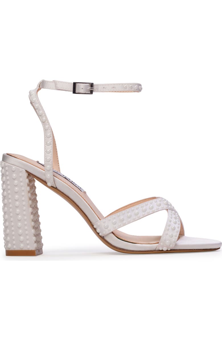 Anne Barge Perle Sandal, Main, color, White Satin
