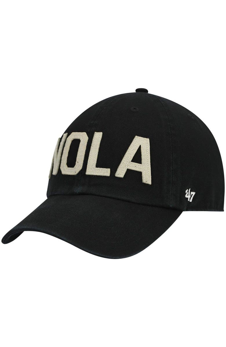 '47 Women's '47 Black New Orleans Saints Finley Clean Up Adjustable Hat, Main, color, 