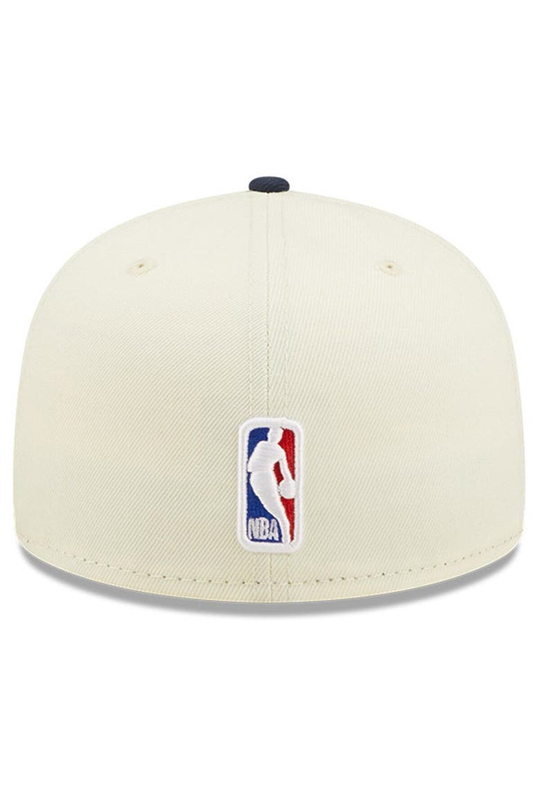 Men's New Era Cream/Navy Indiana Pacers 2022 NBA Draft 59FIFTY Fitted Hat, Alternate, color, Navy