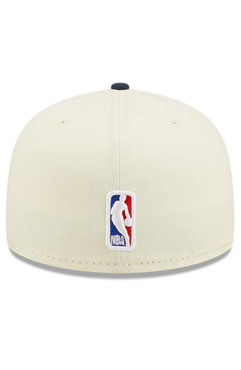 New Era Men's New Era Cream/Navy Indiana Pacers 2022 NBA Draft 59FIFTY Fitted Hat, Alternate, color, 