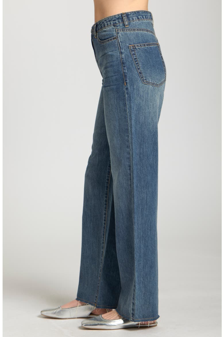 Featherweight Wide Leg Jeans, Alternate, color, MEDIUM INDIGO