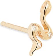 Anzie Cléo Snake Stud Earring