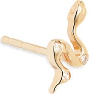 Anzie x Mel Soldera Single Snake Stud Earring