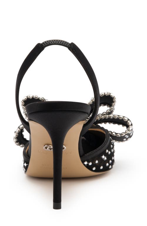 Mach&mach Mach & Mach Le Cadeau Bow Pointed Toe Slingback Pump In Black