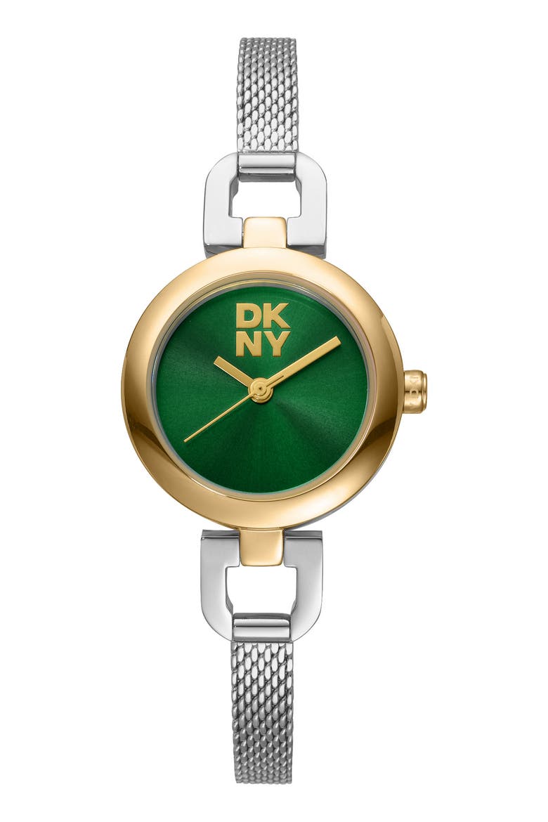 Signature Shape Mesh Strap Watch, 26mm, Main, color, DARK GREEN