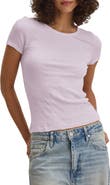 VELVET Pointelle Cotton Blend Tee