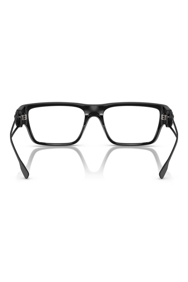 56mm Rectangle Optical Glasses, Alternate, color, BLACK