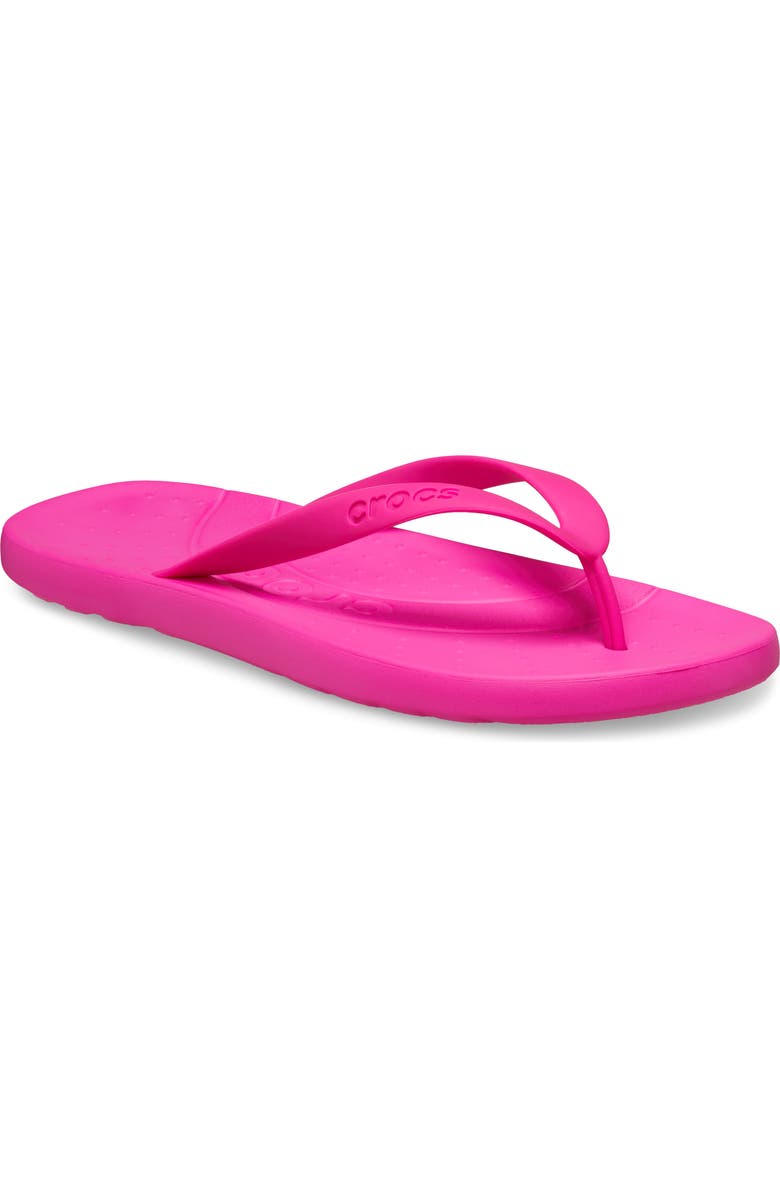 CROCS Gender Inclusive Flip Flop Sandal, Main, color, Pink Crush