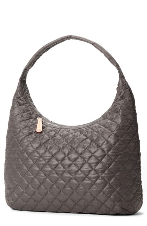 Large Metro Leather Trimmed Quilted Shoulder Bag