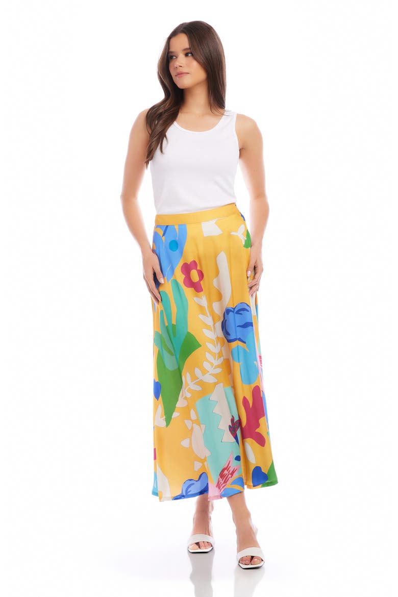 Lexi Printed Maxi Skirt, Alternate, color, YELLOW PRINT