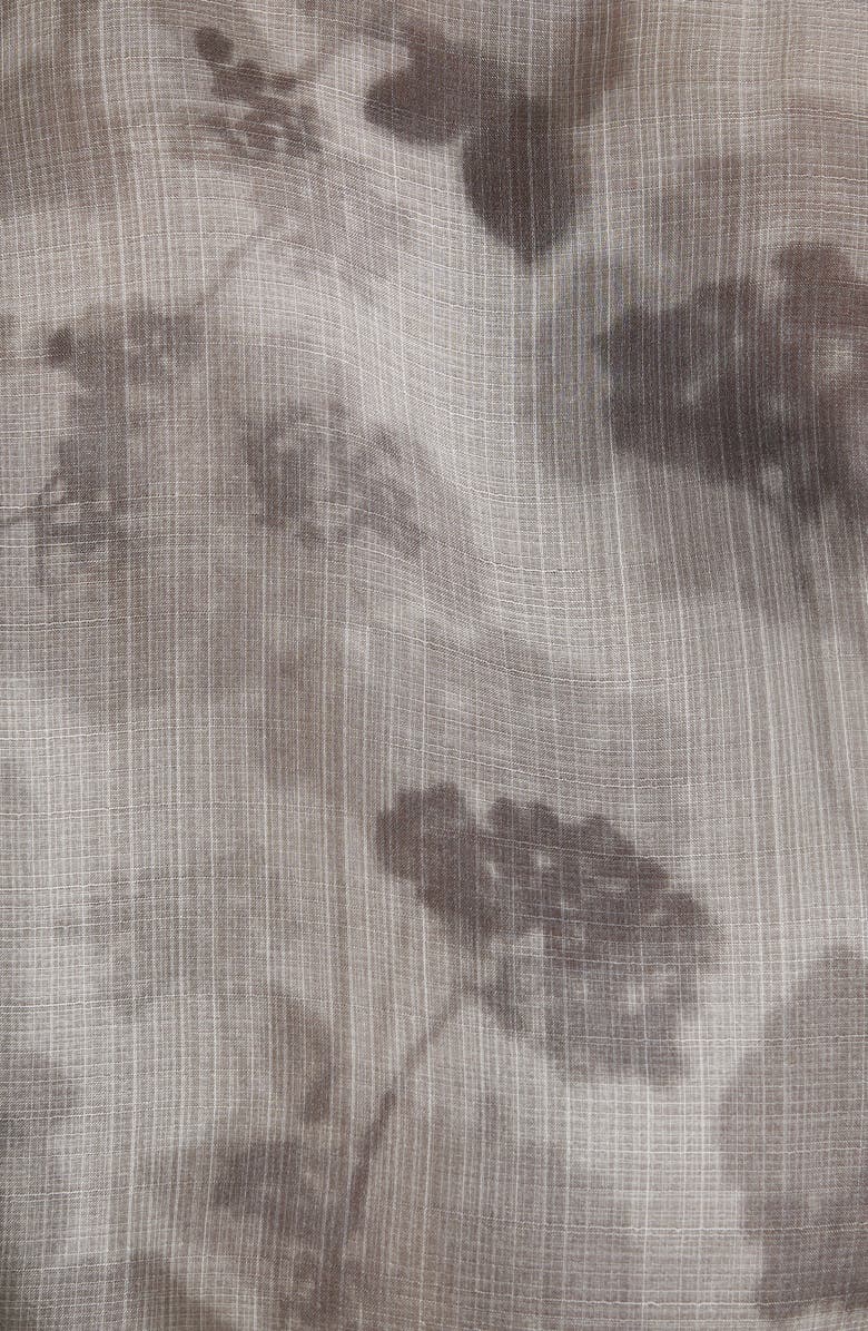 Fendi Hortensia Floral Print Short Sleeve Silk Button-Up Shirt, Alternate, color,