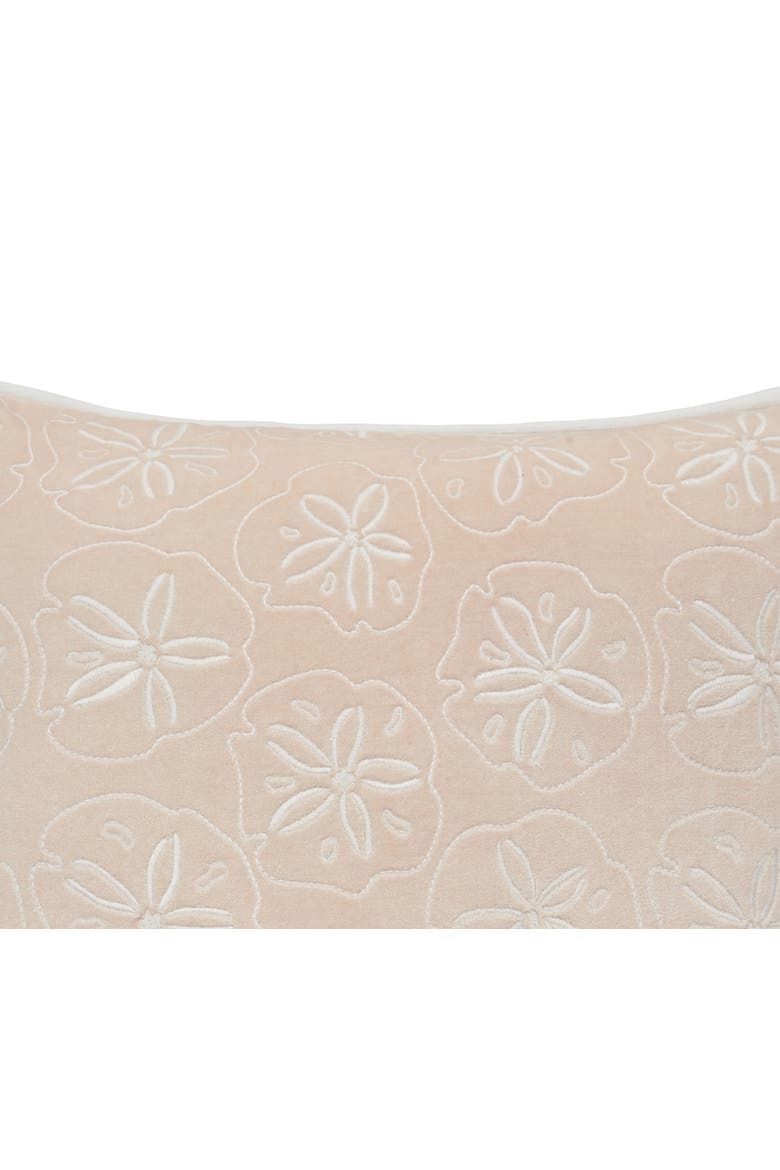Sand Dollar Velvet Accent Pillow Decor, Alternate, color, Beige