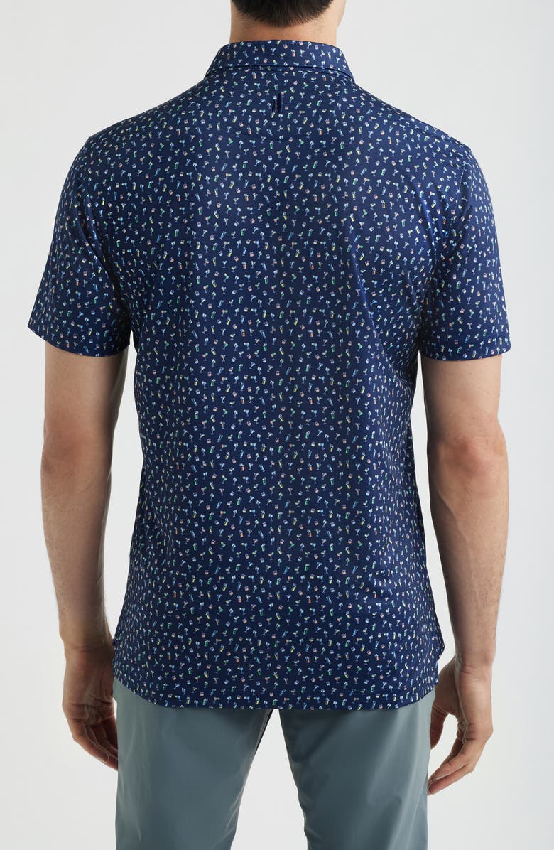 johnnie-O Pop Tails Cocktail Print Performance Jersey Polo, Alternate, color, 