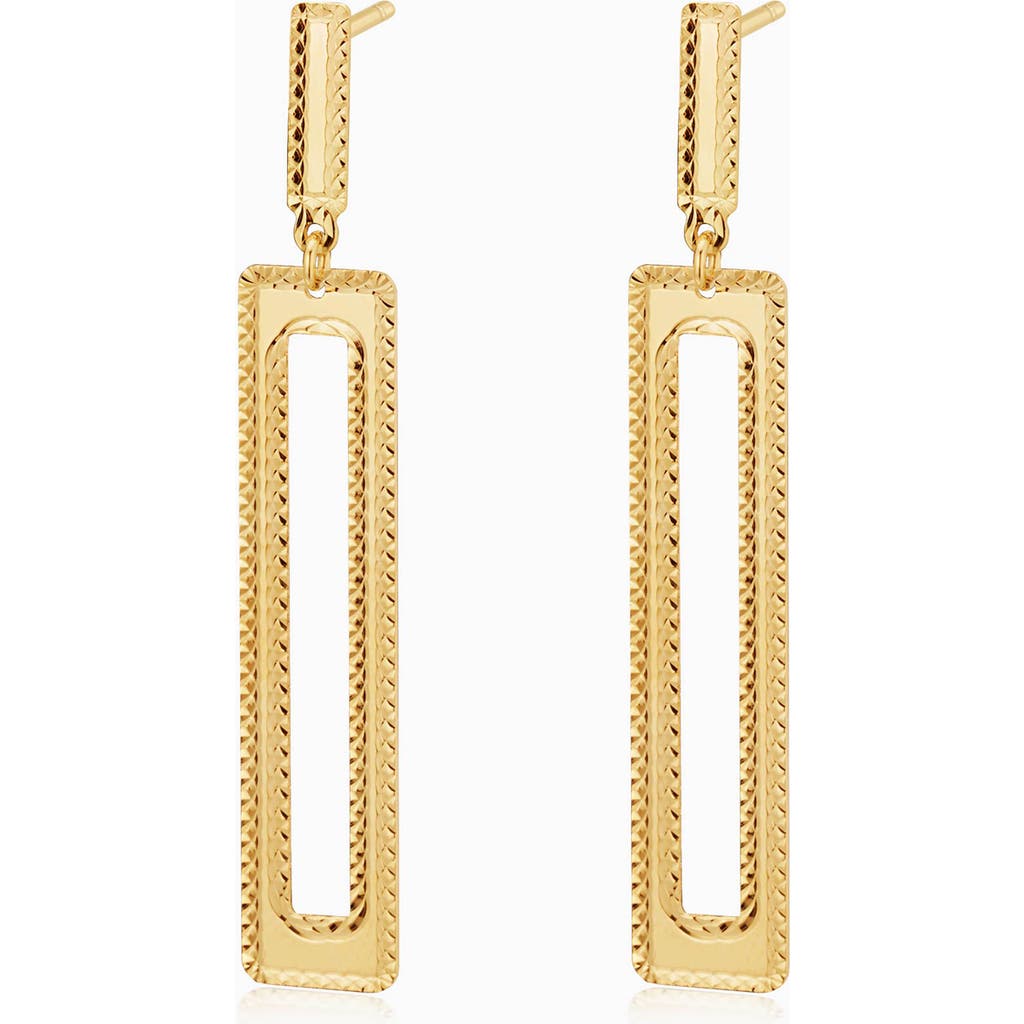 Oradina 14k Gold Frame Drop Earrings In Yellow Gold