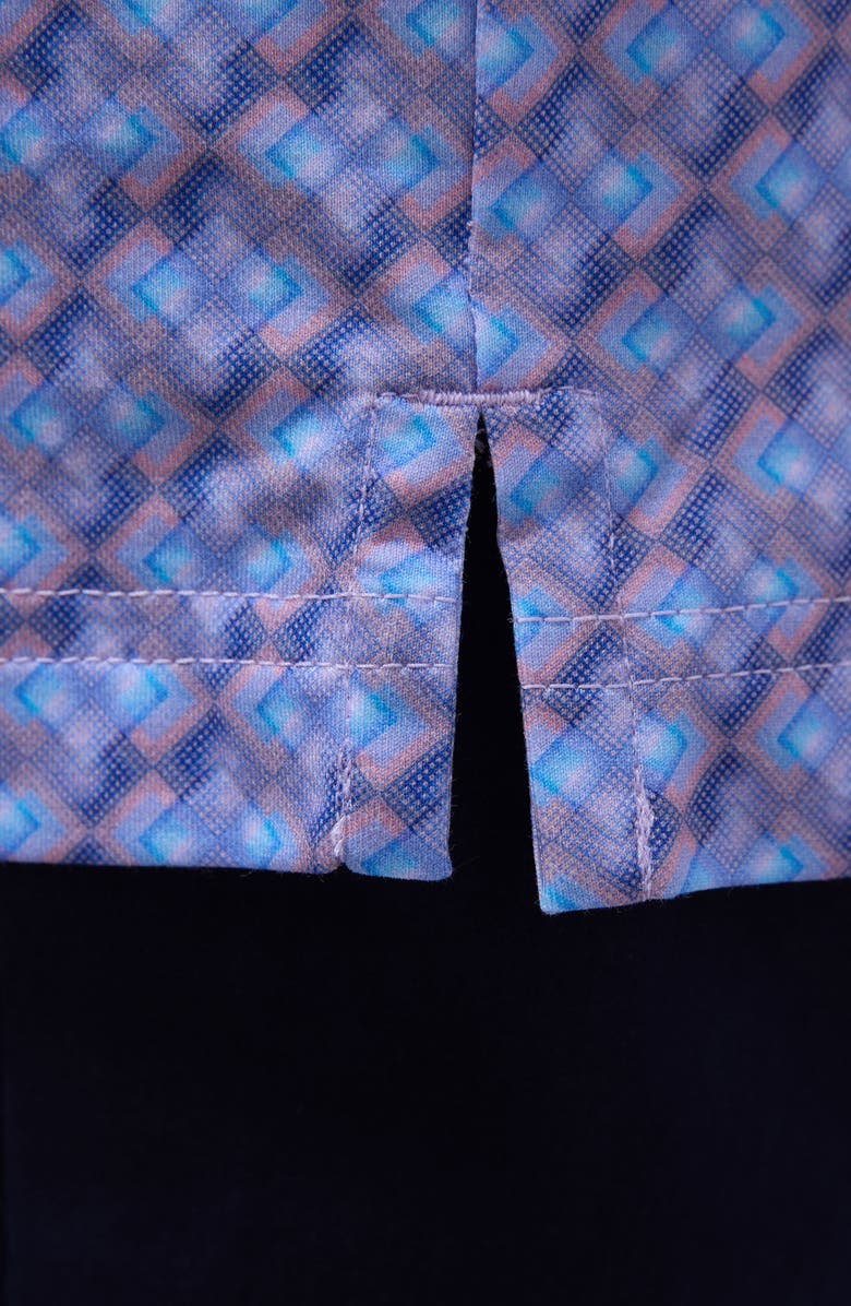 Bugatchi Victor OoohCotton<sup>®</sup> Geo Print Polo, Alternate, color, Lilac