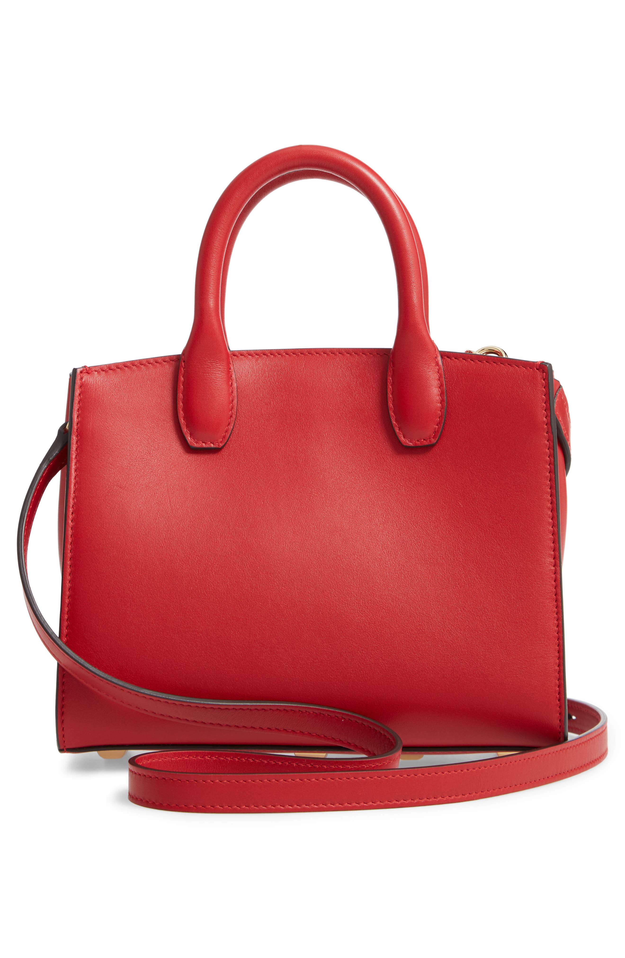 Salvatore Ferragamo The Mini Studio Leather Tote, Alternate, color, LIPSTICK RED