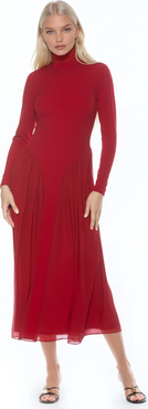 Alexia Admor ODETTE MOCKNECK MIDI DRESS