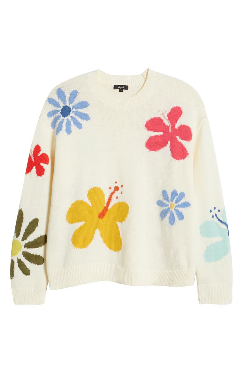 Rails Zoey Floral Intarsia Cotton Blend Sweater, Alternate, color,
