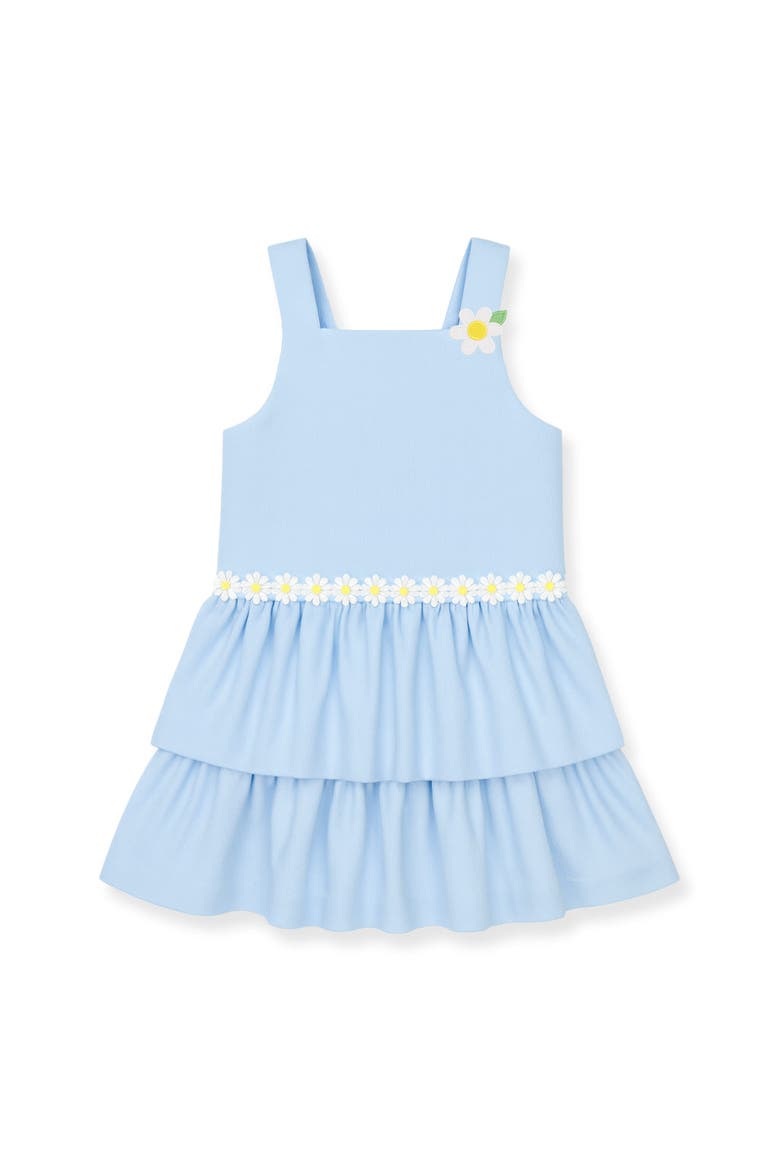 Pique Dress with Daisies, Main, color, Light Blue