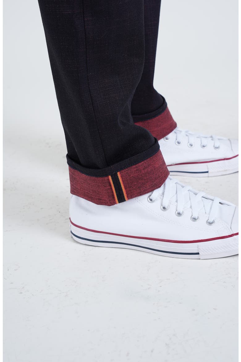 The Hammer Straight Leg 13-Ounce Stretch Selvedge Jeans, Alternate, color, BORDEAUX RAW