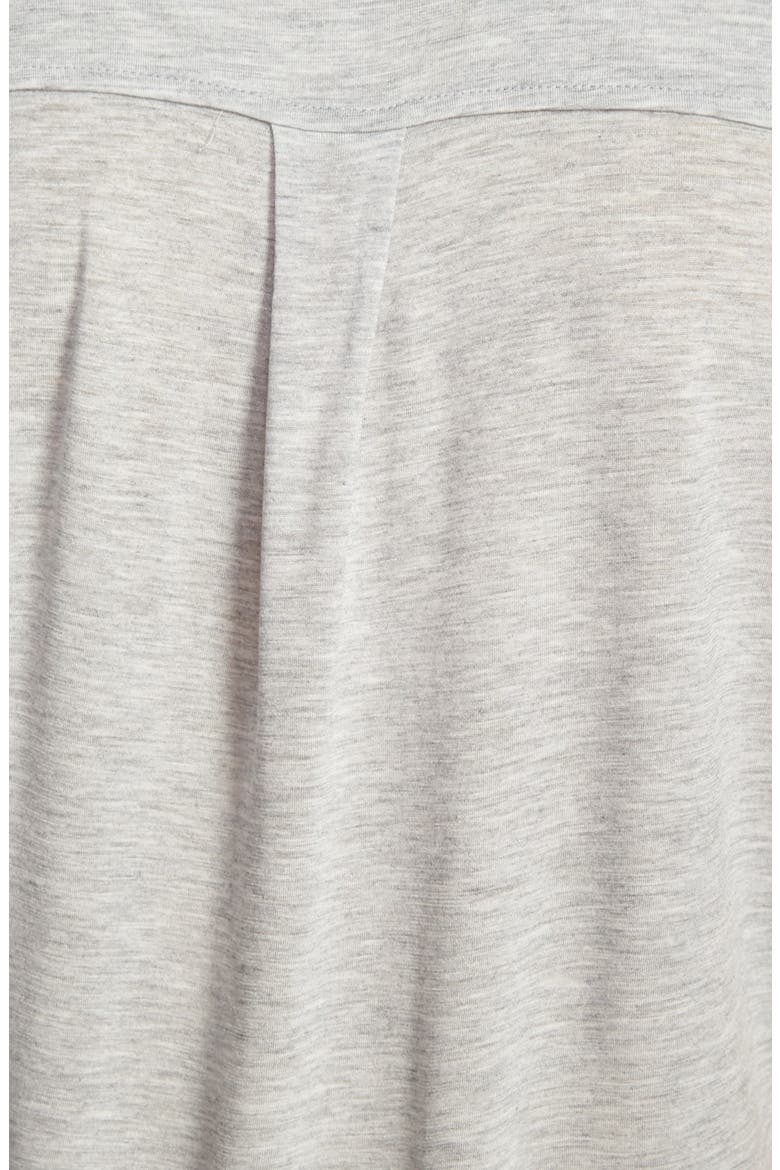 High/Low Faux Wrap Top, Alternate, color, GREY HEATHER