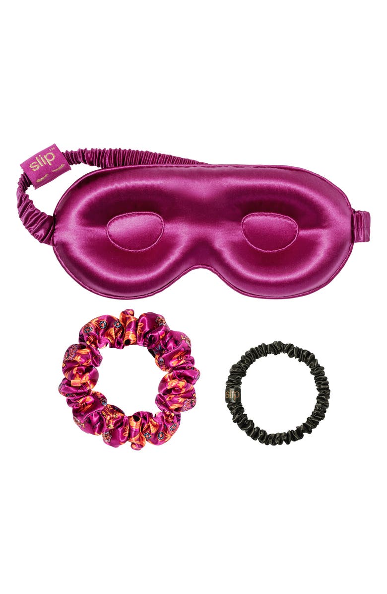 slip Violet Moon Sleepover Mask & Scrunchies Set USD $74 Value, Main, color, Violet Moon