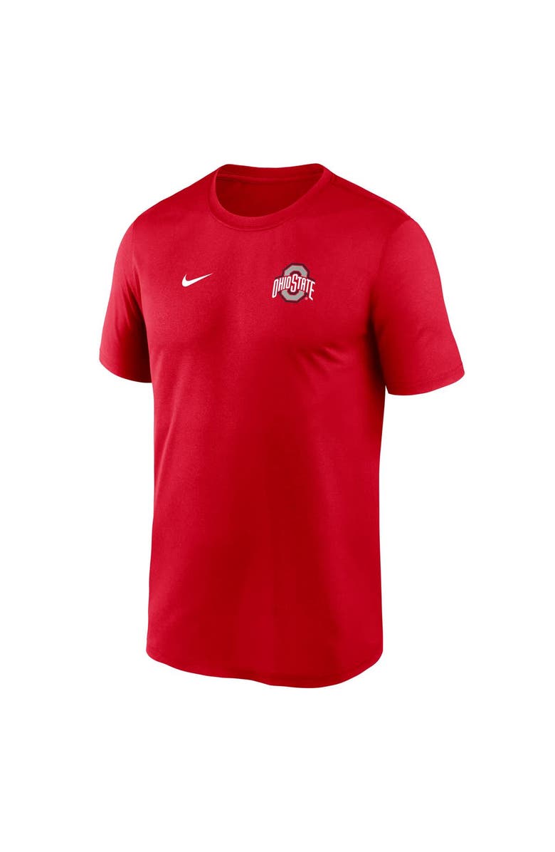 Nike Men's Nike Scarlet Ohio State Buckeyes 2025 Sideline Small Logo Legend Performance T-Shirt, Alternate, color, Scarlet