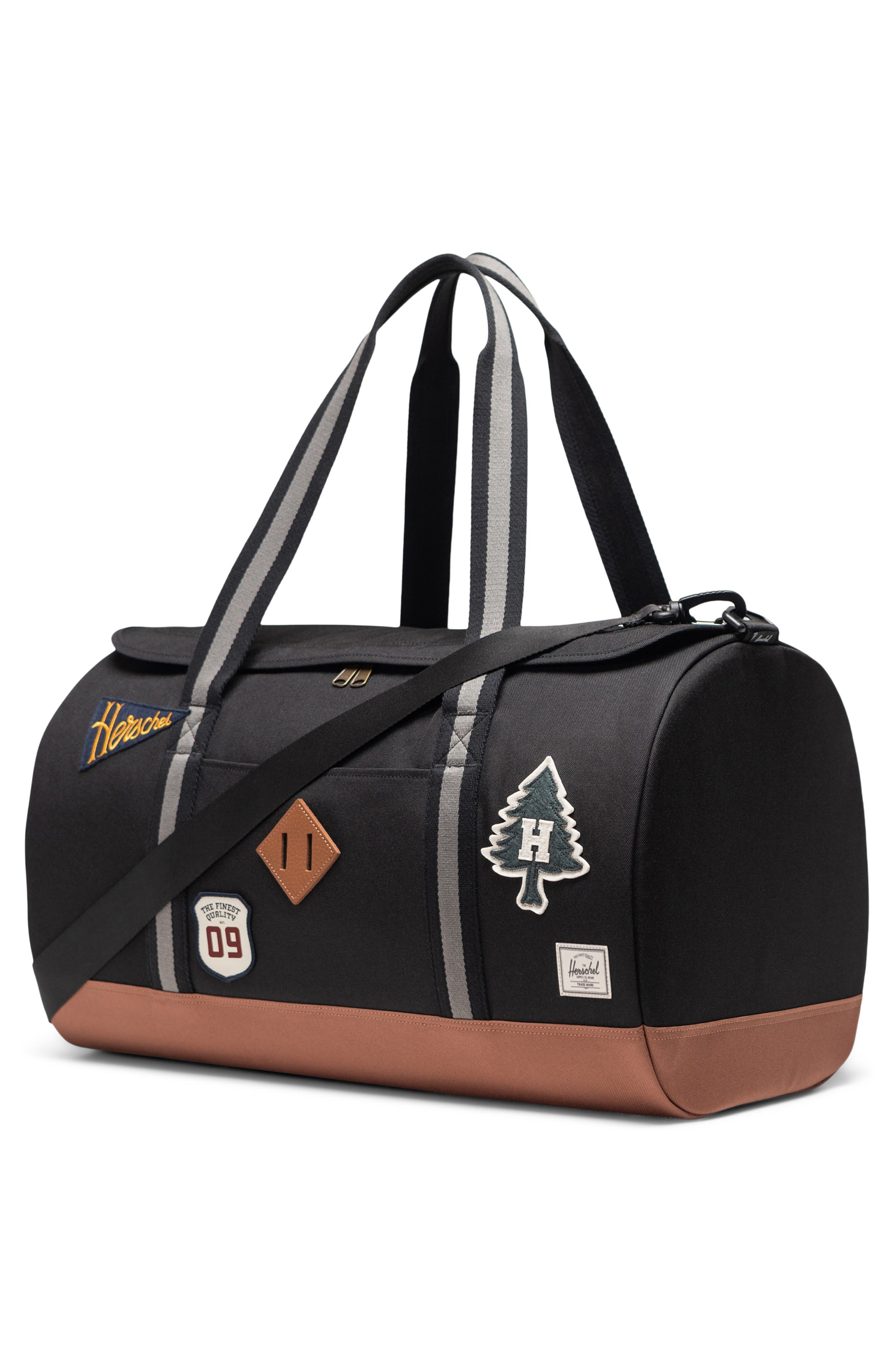 Herschel Supply Co. Heritage Duffle Bag, Alternate, color, Patches Black