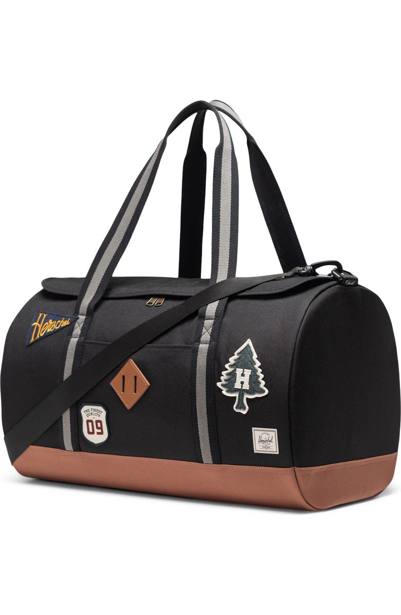 Herschel Supply Co. Heritage Duffle Bag, Alternate, color, Patches Black