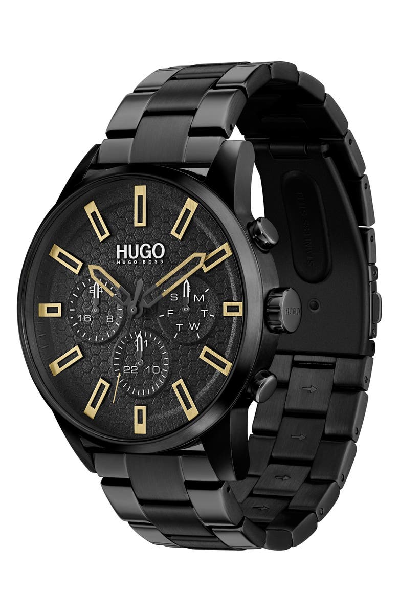 BOSS HUGO Seek Chronograph Bracelet Watch, 44mm, Alternate, color,