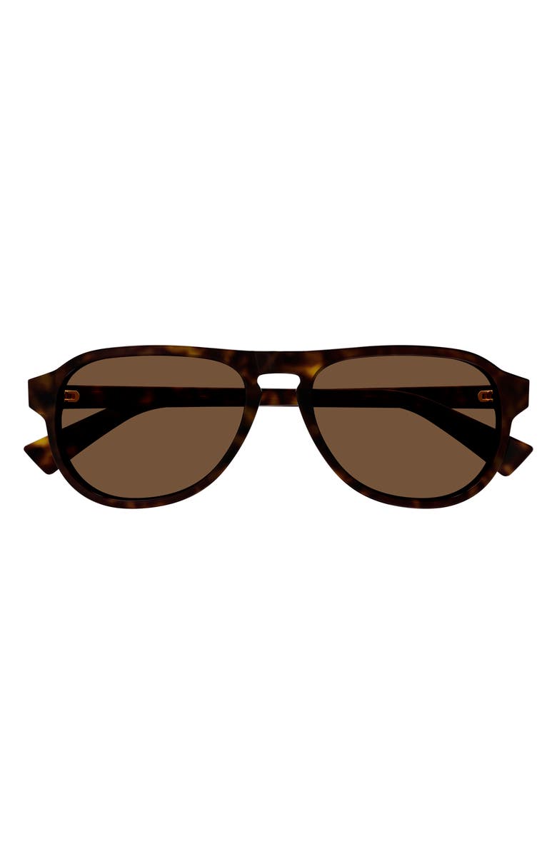 Bottega Veneta 55mm Pilot Sunglasses, Main, color, 