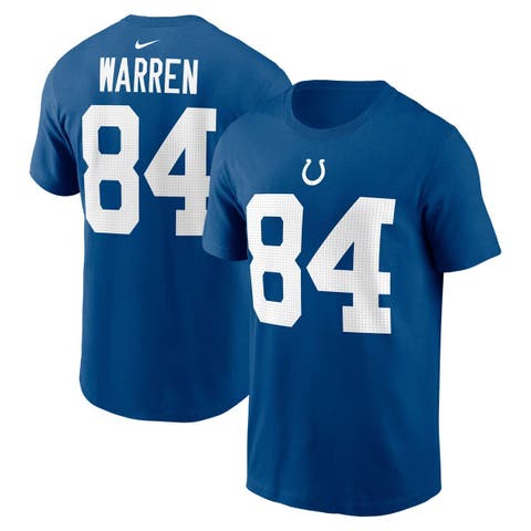 Men's Nike Tyler Warren Royal Indianapolis Colts Name & Number T-Shirt