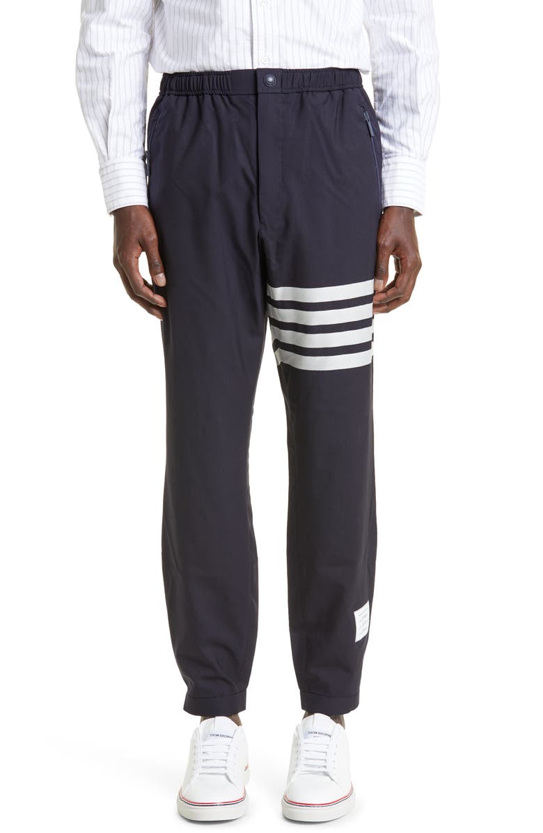 Thom Browne 4-Bar Wool Track Pants, Main, color, Navy
