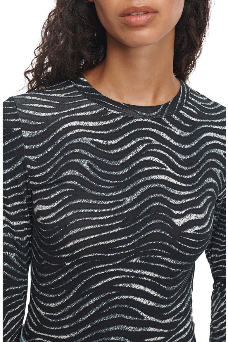 Luca Zebra Long Sleeve T-Shirt, Alternate, color, BLACK ZEBRA