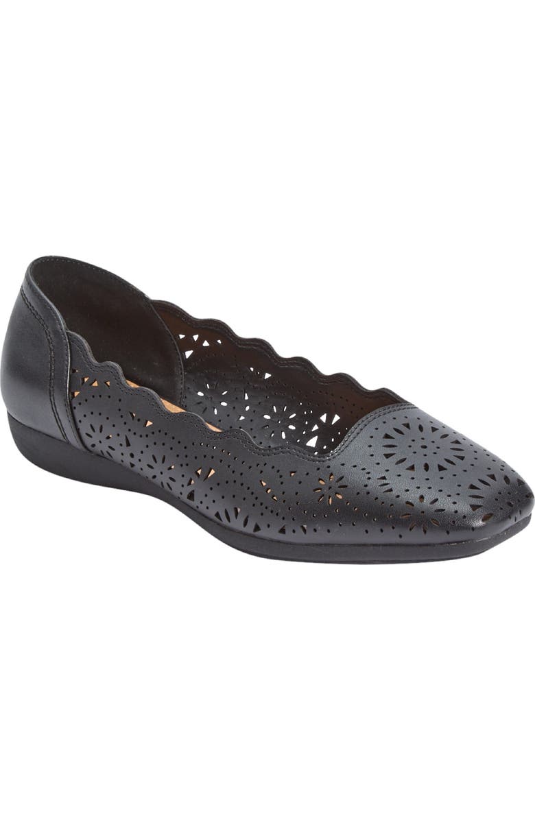 Comfortview The Laurell Slip On Flat, Main, color, Black