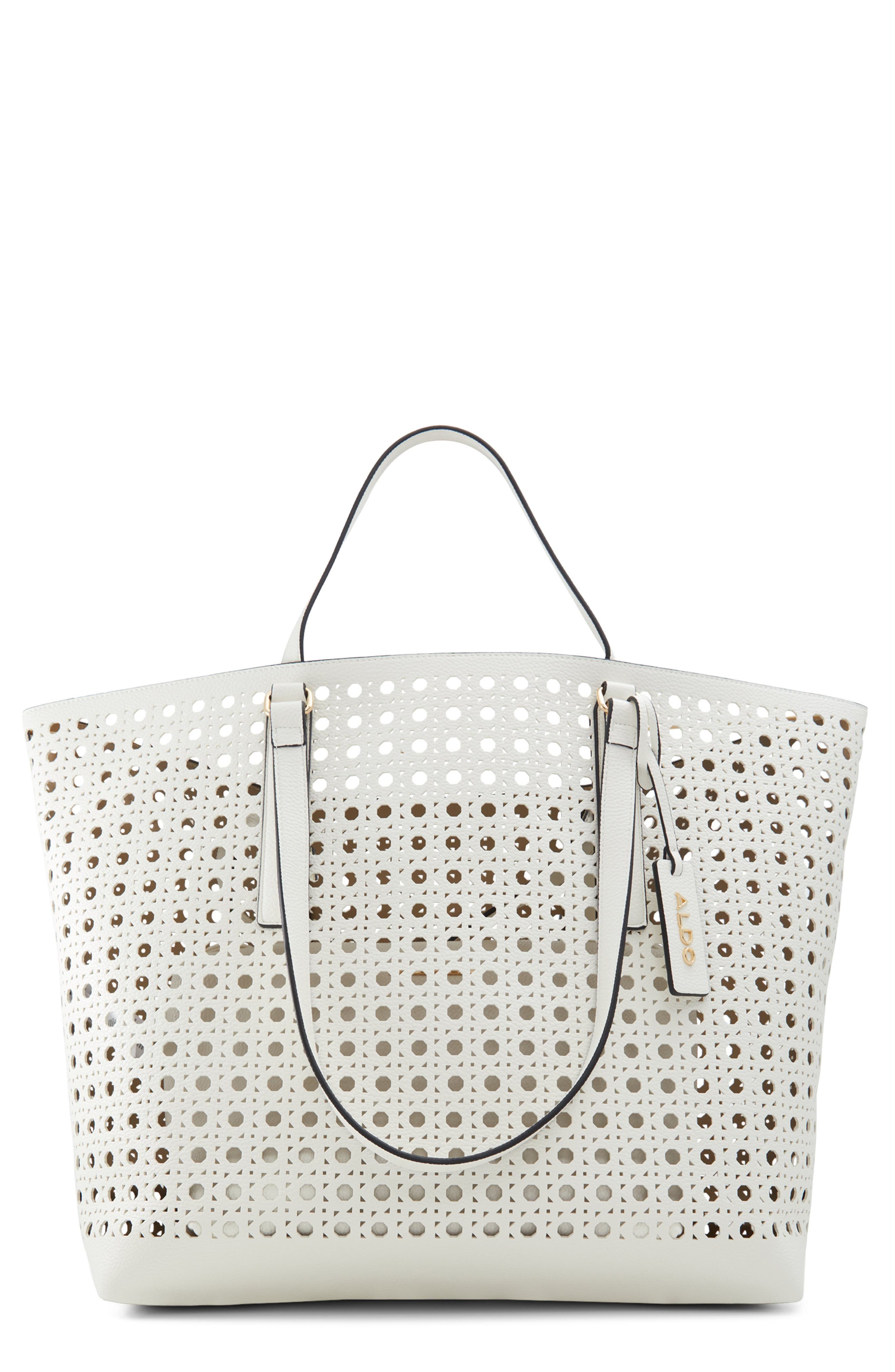 ALDO Beachthare Laser Cut Tote, Main, color, 