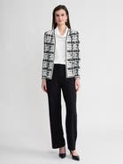 Misook Tailored Faux Double Breasted Knit Jacket