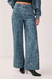 NASTY GAL Studded Detail Belted Trouser